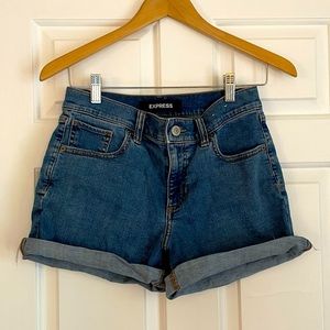 Express Denim Jean Shorts - MIDI Rise